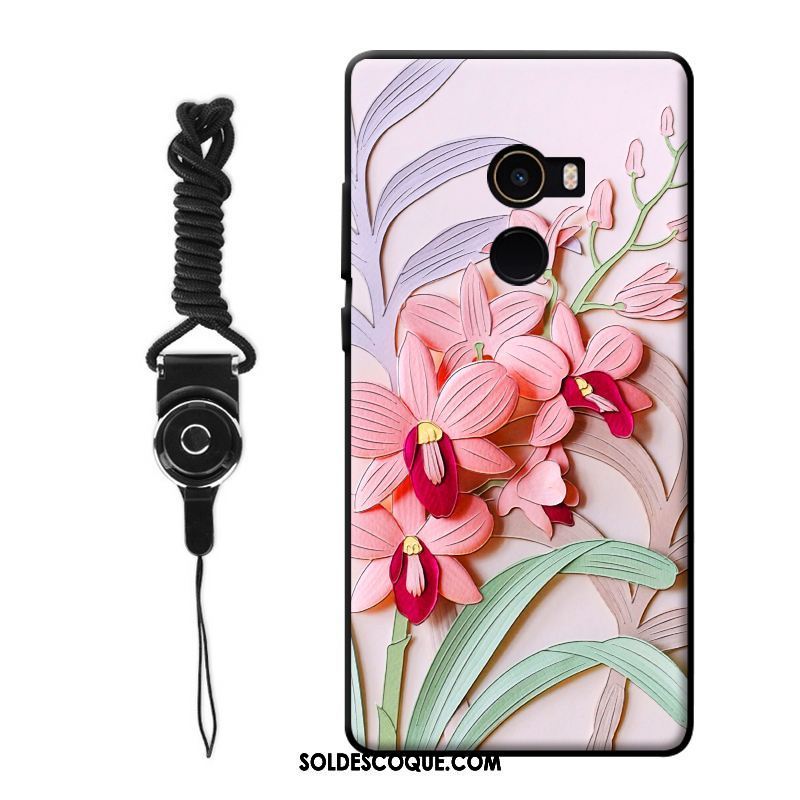 Coque Xiaomi Mi Mix 2 Téléphone Portable Vert Personnalité Fleur Incassable Pas Cher