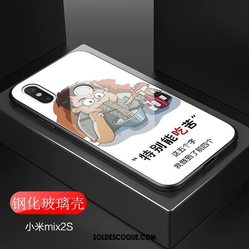Coque Xiaomi Mi Mix 2s Blanc Vent Téléphone Portable Verre Marque De Tendance En Vente