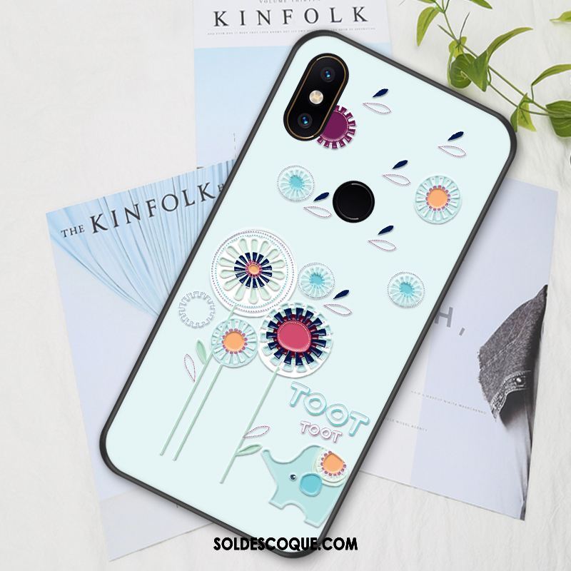 Coque Xiaomi Mi Mix 2s Dessin Animé Charmant Silicone Rose Protection Soldes