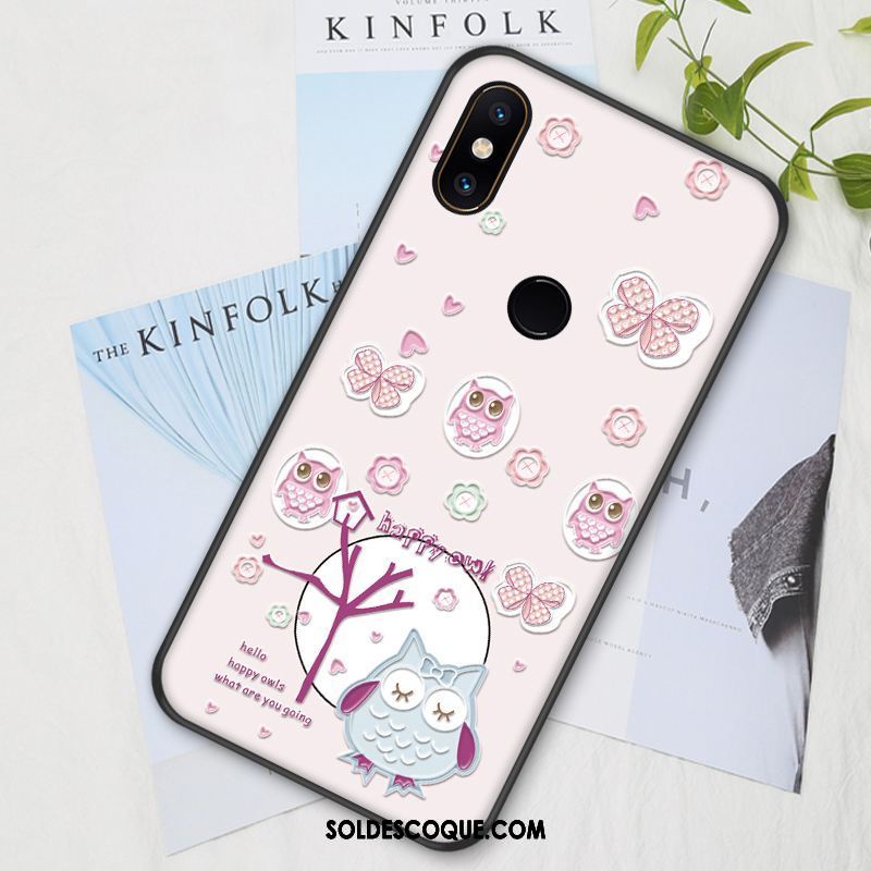 Coque Xiaomi Mi Mix 2s Dessin Animé Charmant Silicone Rose Protection Soldes