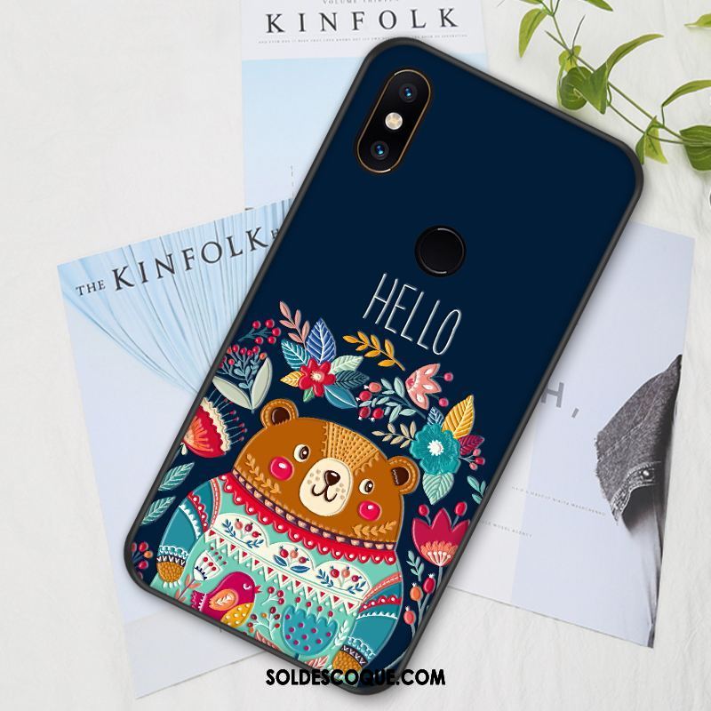 Coque Xiaomi Mi Mix 2s Dessin Animé Charmant Silicone Rose Protection Soldes