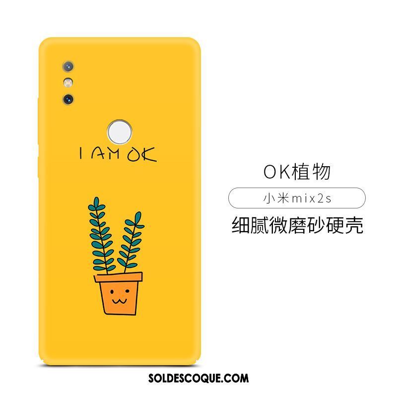 Coque Xiaomi Mi Mix 2s Délavé En Daim Petit Simple Frais Tout Compris Housse Pas Cher