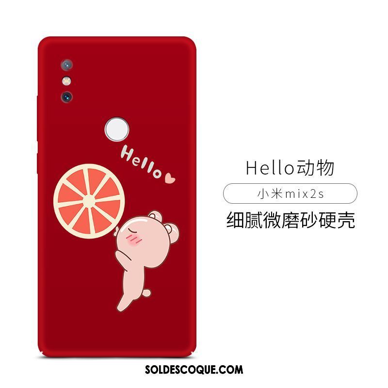 Coque Xiaomi Mi Mix 2s Délavé En Daim Petit Simple Frais Tout Compris Housse Pas Cher