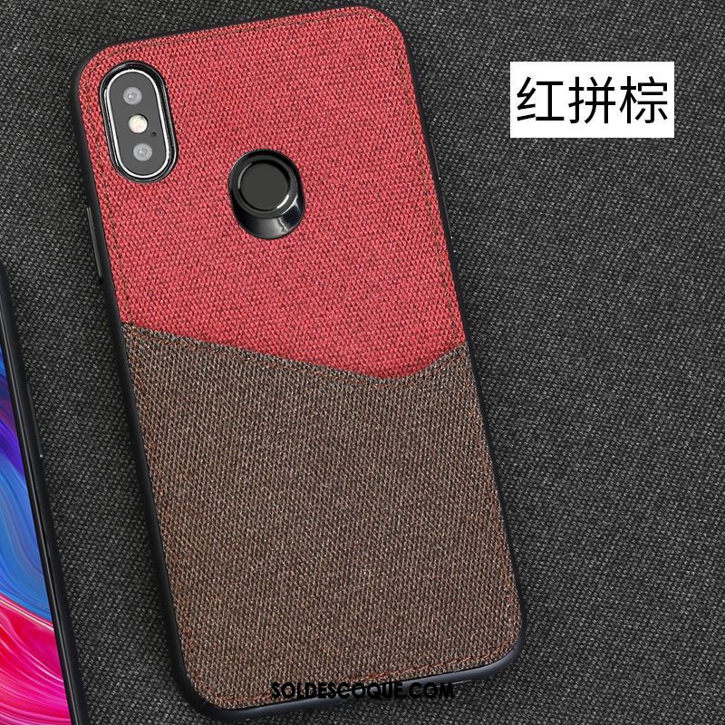 Coque Xiaomi Mi Mix 2s Incassable Modèle Fleurie Protection Tissu Noir Pas Cher