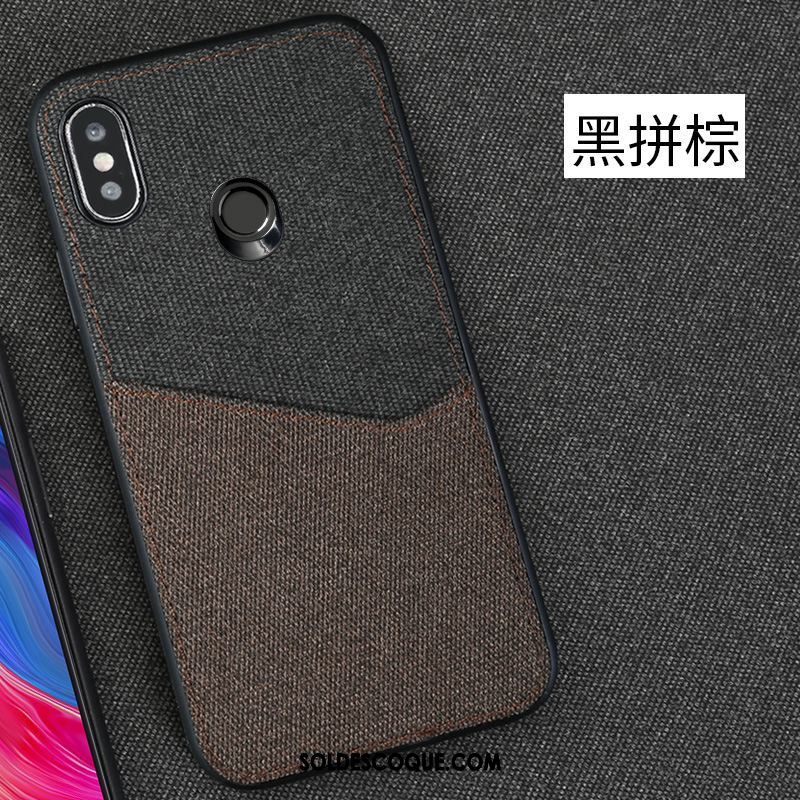 Coque Xiaomi Mi Mix 2s Incassable Modèle Fleurie Protection Tissu Noir Pas Cher