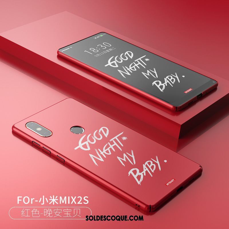 Coque Xiaomi Mi Mix 2s Personnalité Légère Petit Rouge Protection Pas Cher