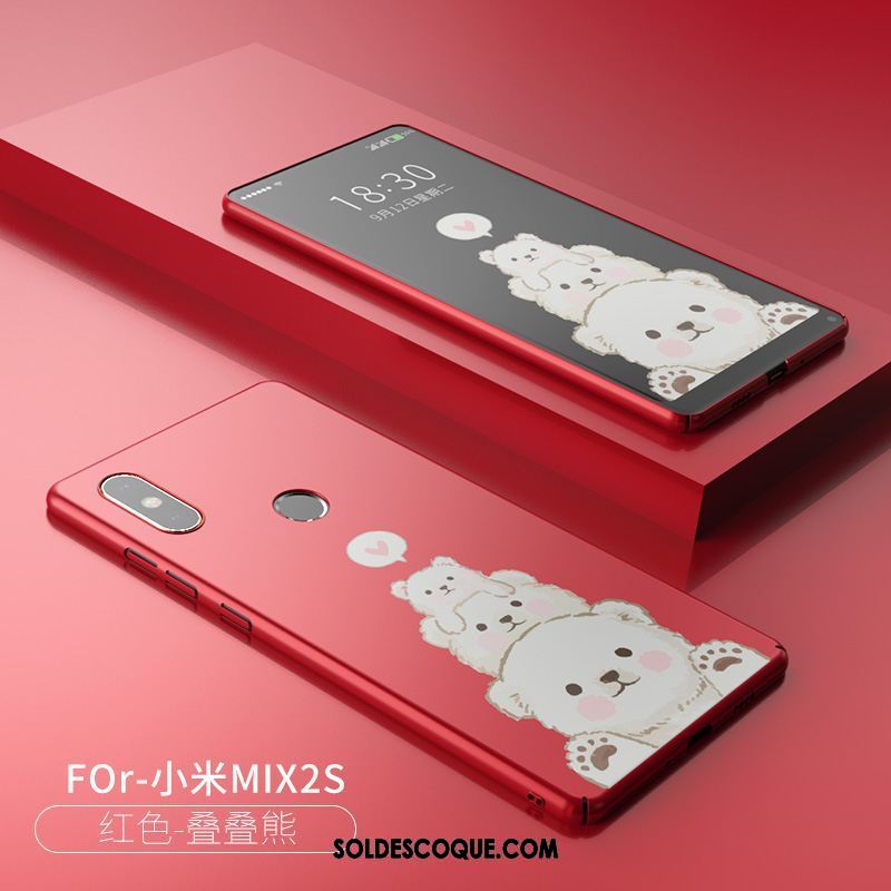 Coque Xiaomi Mi Mix 2s Personnalité Légère Petit Rouge Protection Pas Cher