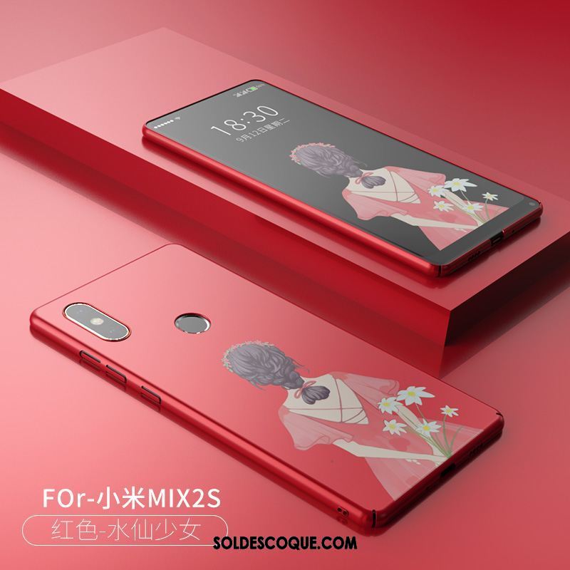 Coque Xiaomi Mi Mix 2s Personnalité Légère Petit Rouge Protection Pas Cher