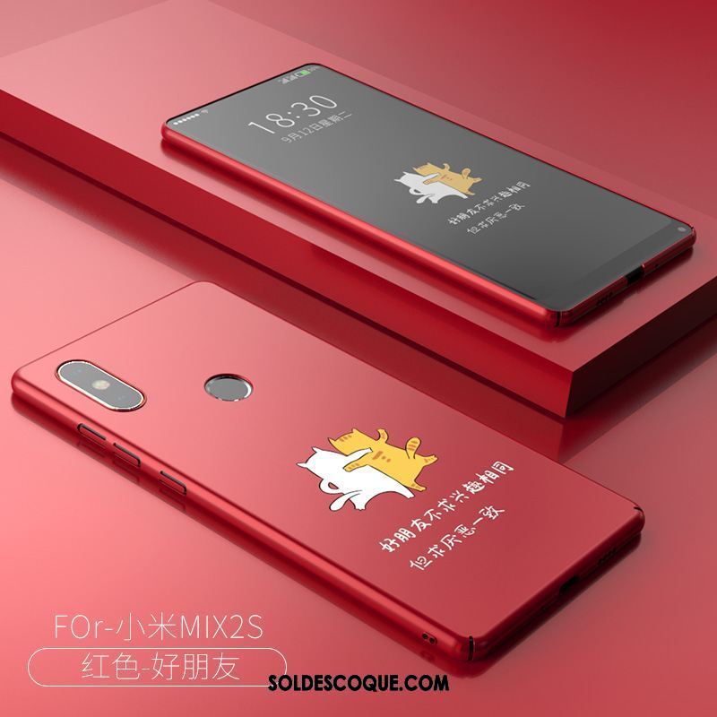 Coque Xiaomi Mi Mix 2s Personnalité Légère Petit Rouge Protection Pas Cher