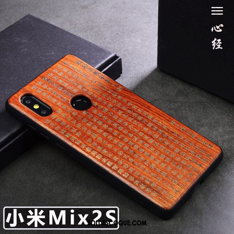 Coque Xiaomi Mi Mix 2s Simple Protection Incassable Téléphone Portable Bois Massif En Vente