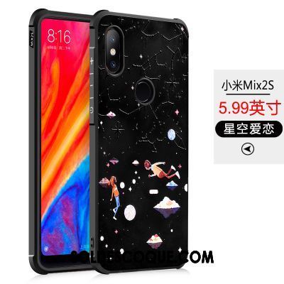 Coque Xiaomi Mi Mix 2s Tout Compris Noir Étui Fluide Doux Téléphone Portable Soldes