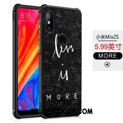 Coque Xiaomi Mi Mix 2s Tout Compris Noir Étui Fluide Doux Téléphone Portable Soldes