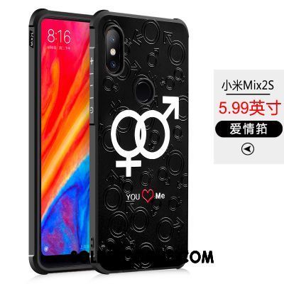 Coque Xiaomi Mi Mix 2s Tout Compris Noir Étui Fluide Doux Téléphone Portable Soldes