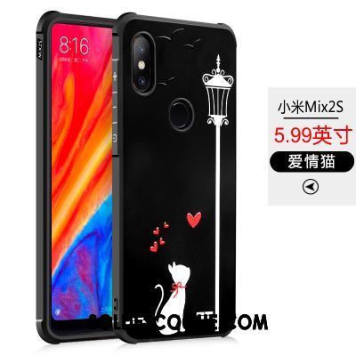 Coque Xiaomi Mi Mix 2s Tout Compris Noir Étui Fluide Doux Téléphone Portable Soldes