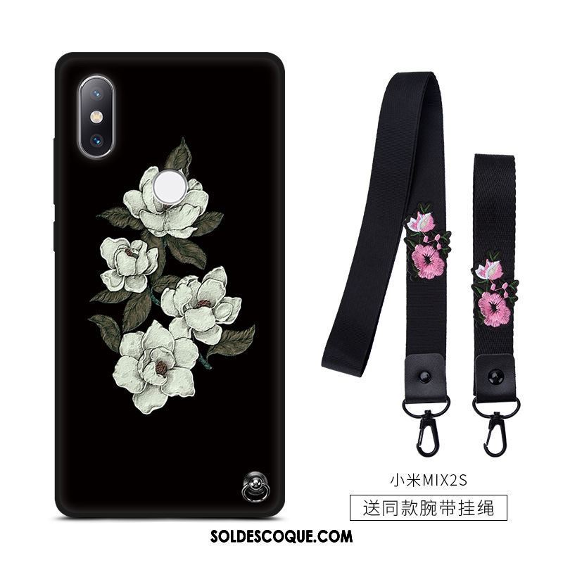 Coque Xiaomi Mi Mix 2s Téléphone Portable Incassable Fleur Fluide Doux Rouge Soldes