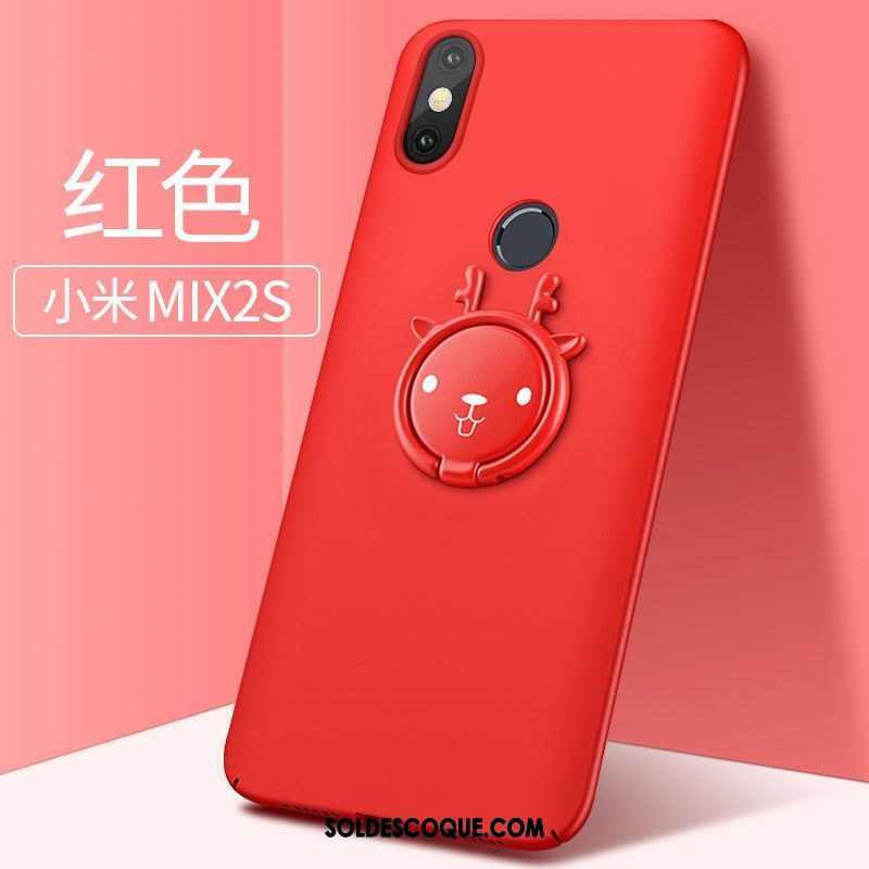 Coque Xiaomi Mi Mix 2s Téléphone Portable Net Rouge Charmant Incassable Tout Compris Pas Cher