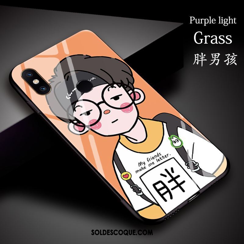 Coque Xiaomi Mi Mix 2s Violet Créatif Art Amoureux Dessin Animé Pas Cher