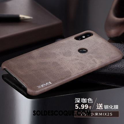 Coque Xiaomi Mi Mix 2s Étui En Cuir Petit Protection Téléphone Portable Incassable Pas Cher