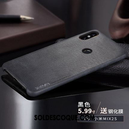 Coque Xiaomi Mi Mix 2s Étui En Cuir Petit Protection Téléphone Portable Incassable Pas Cher