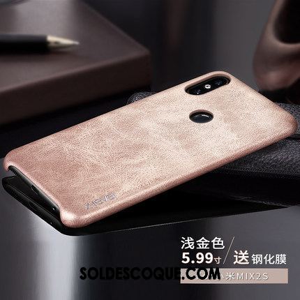 Coque Xiaomi Mi Mix 2s Étui En Cuir Petit Protection Téléphone Portable Incassable Pas Cher