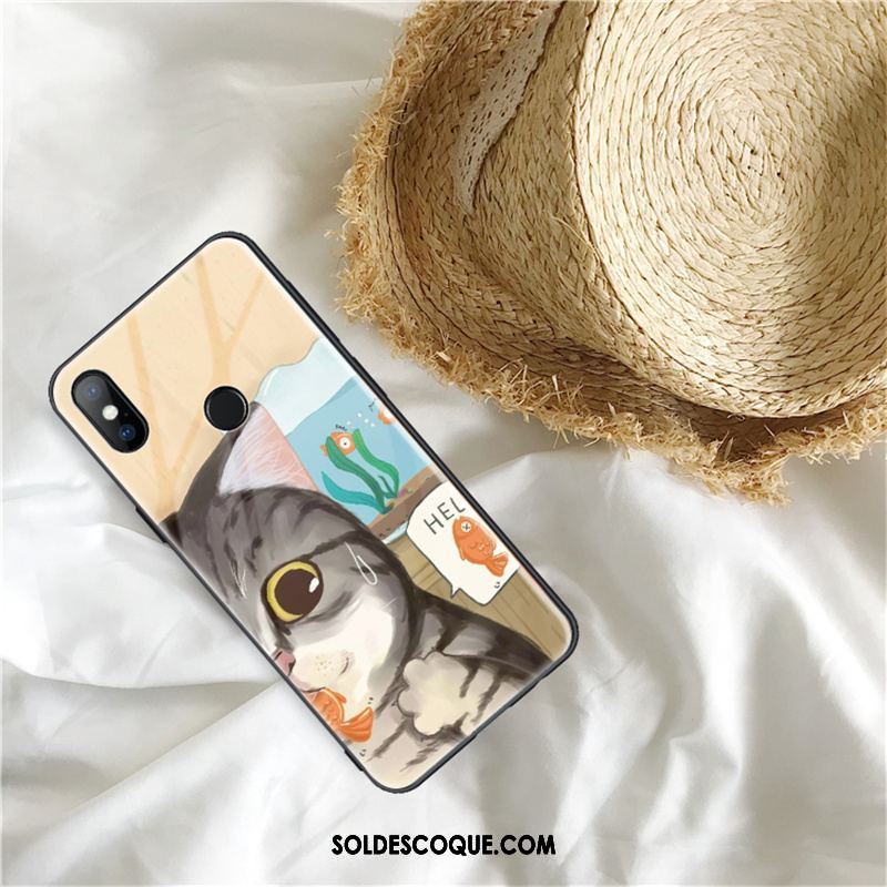 Coque Xiaomi Mi Mix 3 Dessin Animé Incassable Verre Téléphone Portable Marque De Tendance En Ligne