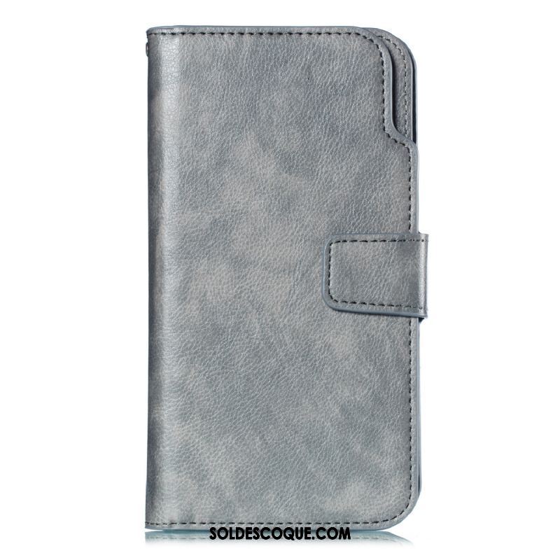 Coque Xiaomi Mi Mix 3 Protection Gris Étui En Cuir Téléphone Portable Portefeuille Soldes