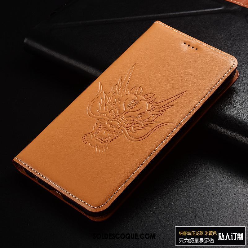 Coque Xiaomi Mi Mix 3 Téléphone Portable Clamshell Tendance Étui Jaune Pas Cher