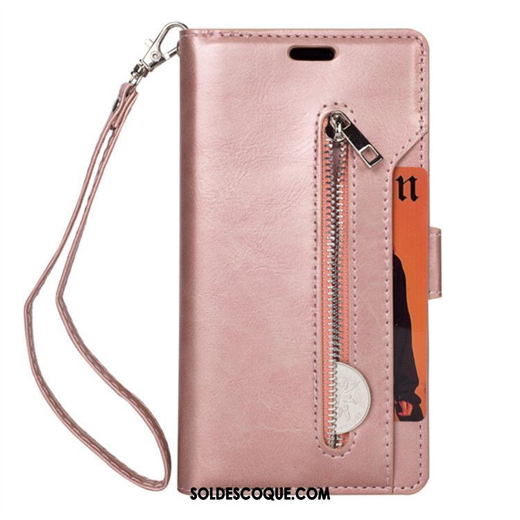 Coque Xiaomi Mi Mix 3 Téléphone Portable Rouge Sac Carte Ornements Suspendus Portefeuille Pas Cher