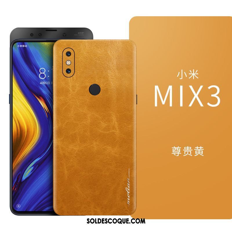 Coque Xiaomi Mi Mix 3 Étui En Cuir Incassable Très Mince Tout Compris Personnalité France