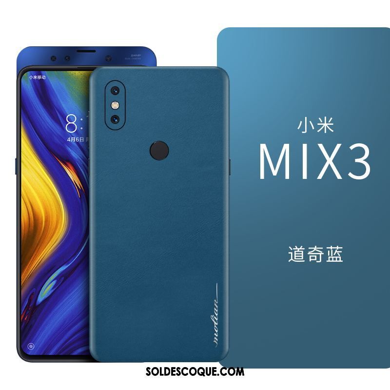 Coque Xiaomi Mi Mix 3 Étui En Cuir Incassable Très Mince Tout Compris Personnalité France