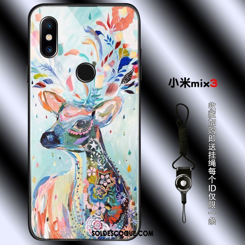 Coque Xiaomi Mi Mix 3 Étui Incassable Verre Marque De Tendance Chat Soldes