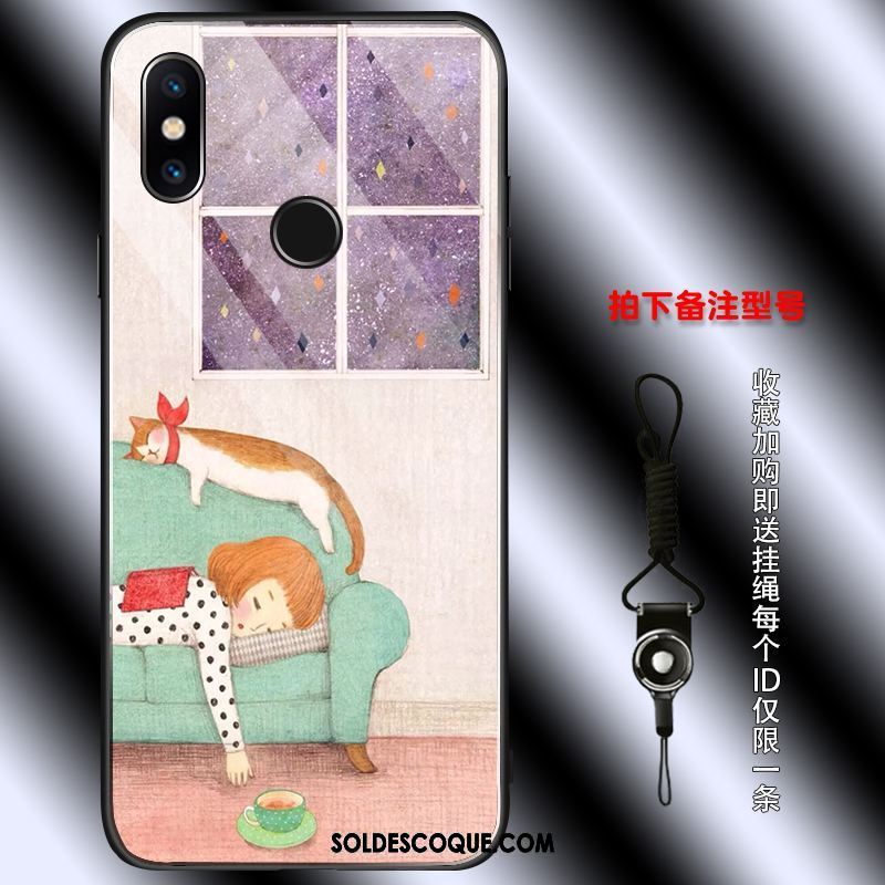 Coque Xiaomi Mi Mix 3 Étui Incassable Verre Marque De Tendance Chat Soldes