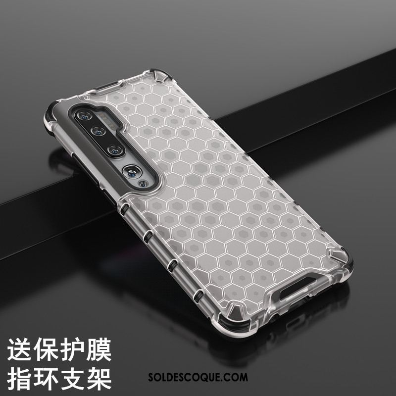Coque Xiaomi Mi Note 10 Blanc À Bord Trois Défenses Difficile Ballon En Ligne
