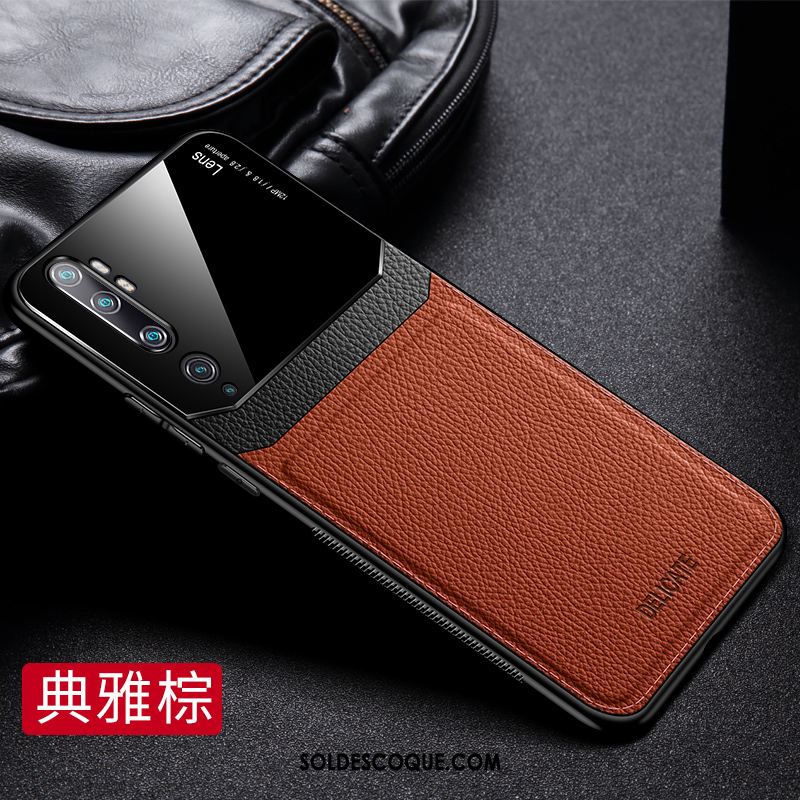 Coque Xiaomi Mi Note 10 Bleu Téléphone Portable Petit Cuir Étui Housse En Ligne