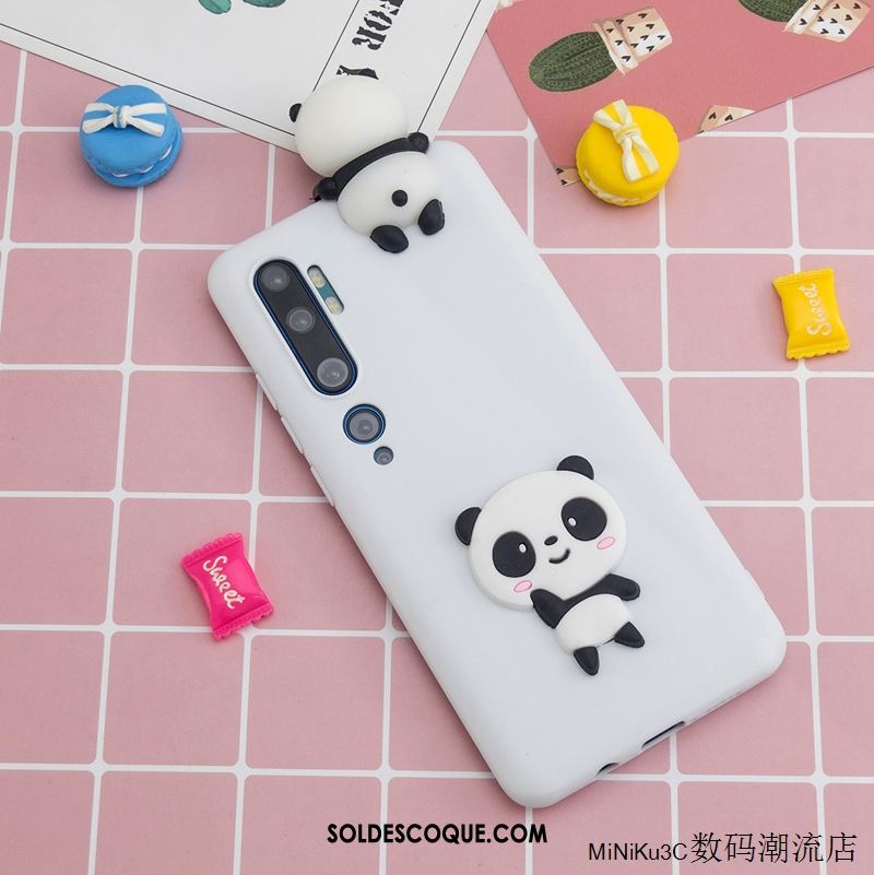 Coque Xiaomi Mi Note 10 Fluide Doux Petit Rose Dessin Animé Téléphone Portable Soldes