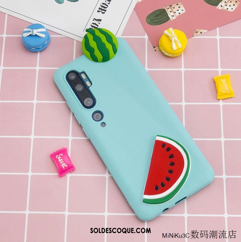 Coque Xiaomi Mi Note 10 Fluide Doux Petit Rose Dessin Animé Téléphone Portable Soldes