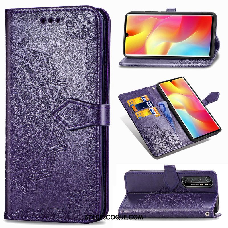 Coque Xiaomi Mi Note 10 Lite Clamshell Étui En Cuir Téléphone Portable Petit Carte Soldes