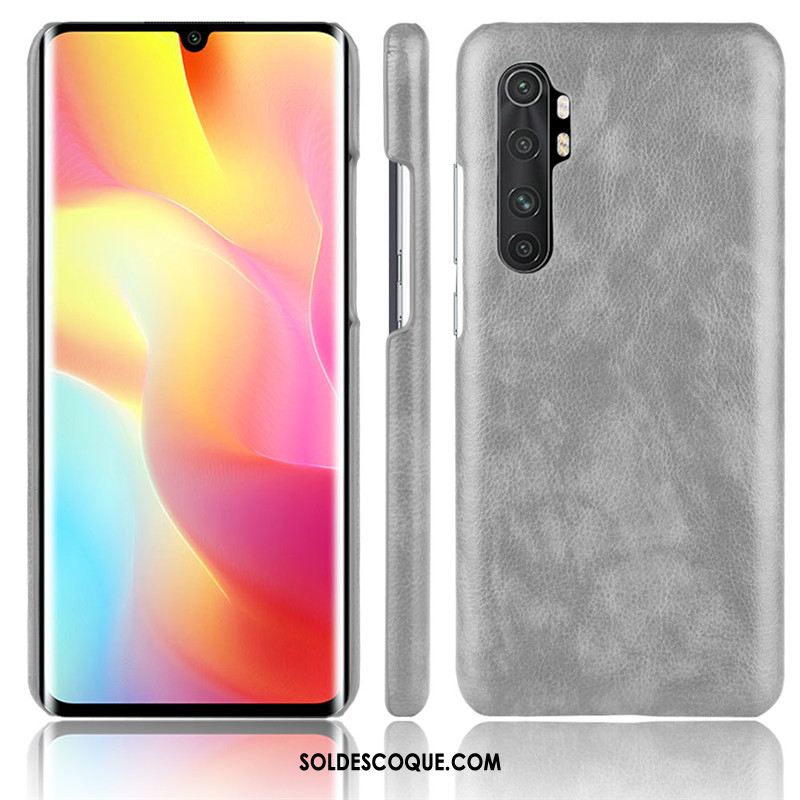 Coque Xiaomi Mi Note 10 Lite Protection Cuir Petit Litchi Téléphone Portable France