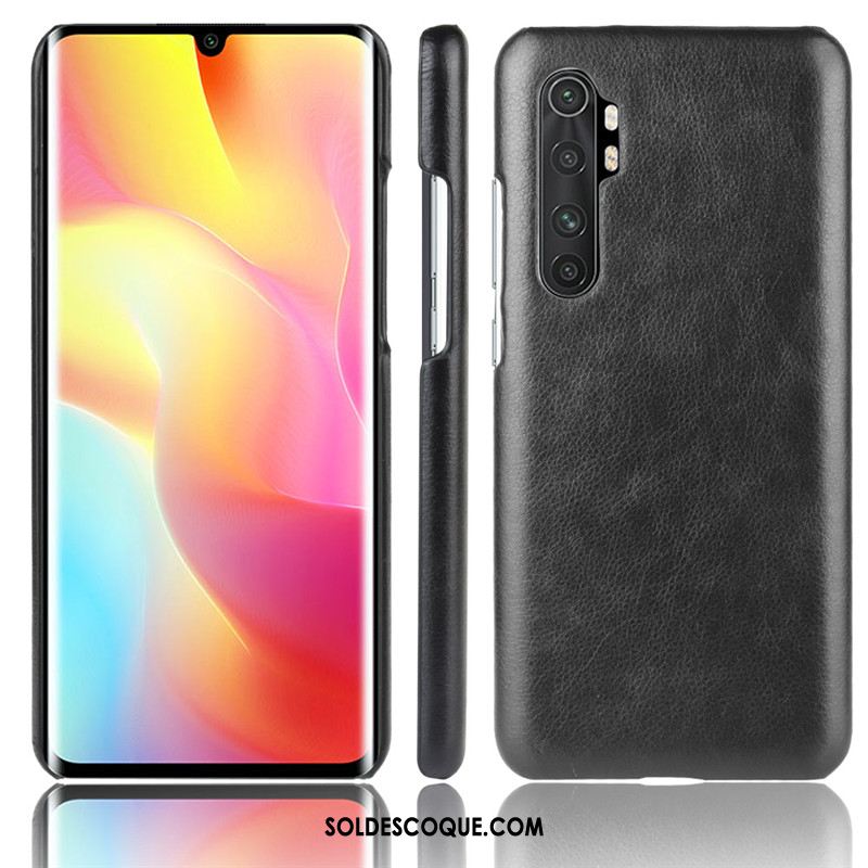 Coque Xiaomi Mi Note 10 Lite Protection Cuir Petit Litchi Téléphone Portable France