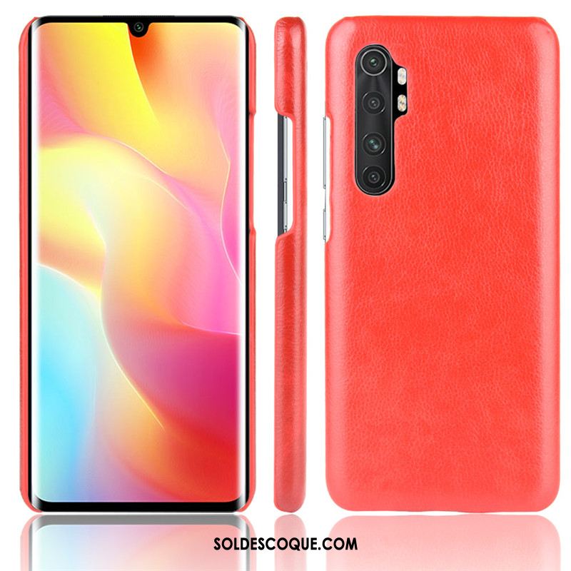 Coque Xiaomi Mi Note 10 Lite Protection Cuir Petit Litchi Téléphone Portable France