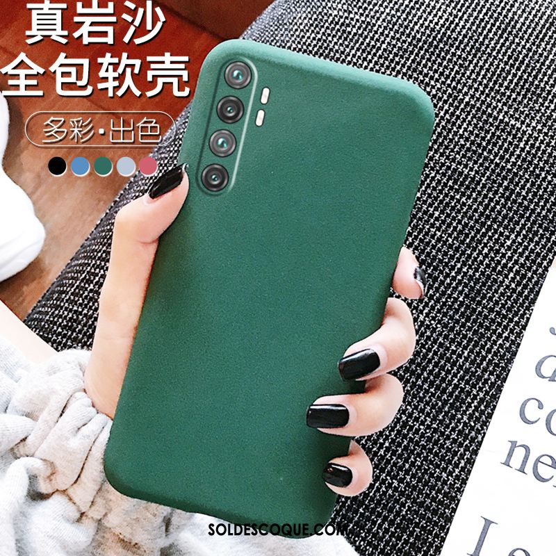Coque Xiaomi Mi Note 10 Lite Téléphone Portable Gris Délavé En Daim Fluide Doux Étui En Ligne