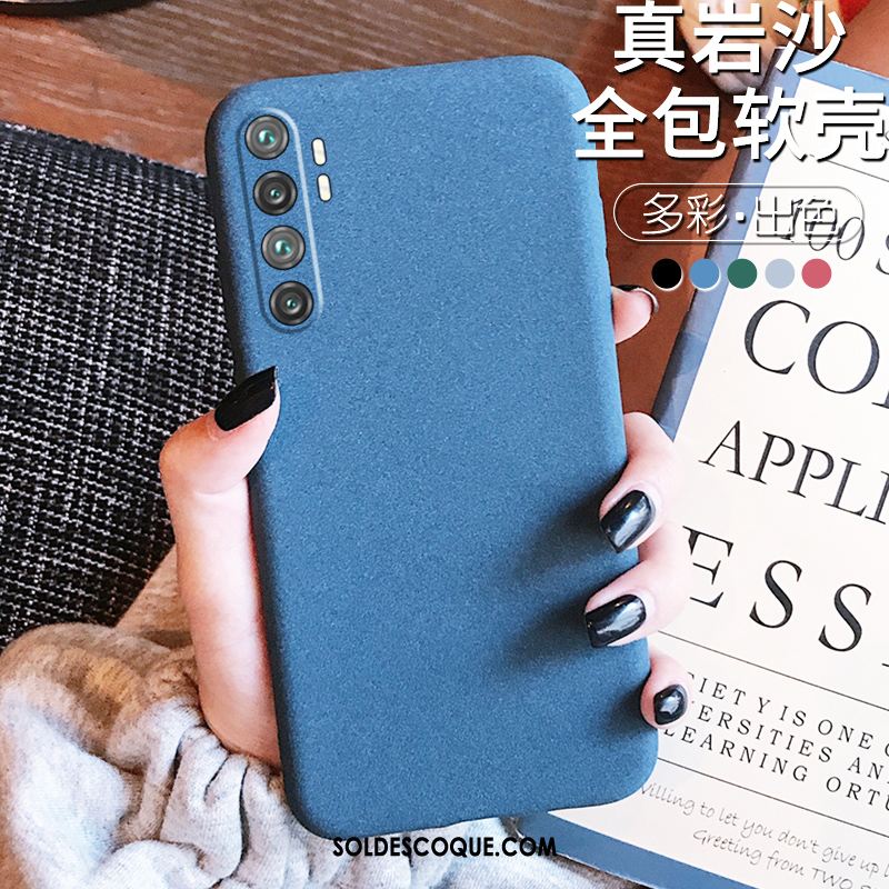 Coque Xiaomi Mi Note 10 Lite Téléphone Portable Gris Délavé En Daim Fluide Doux Étui En Ligne