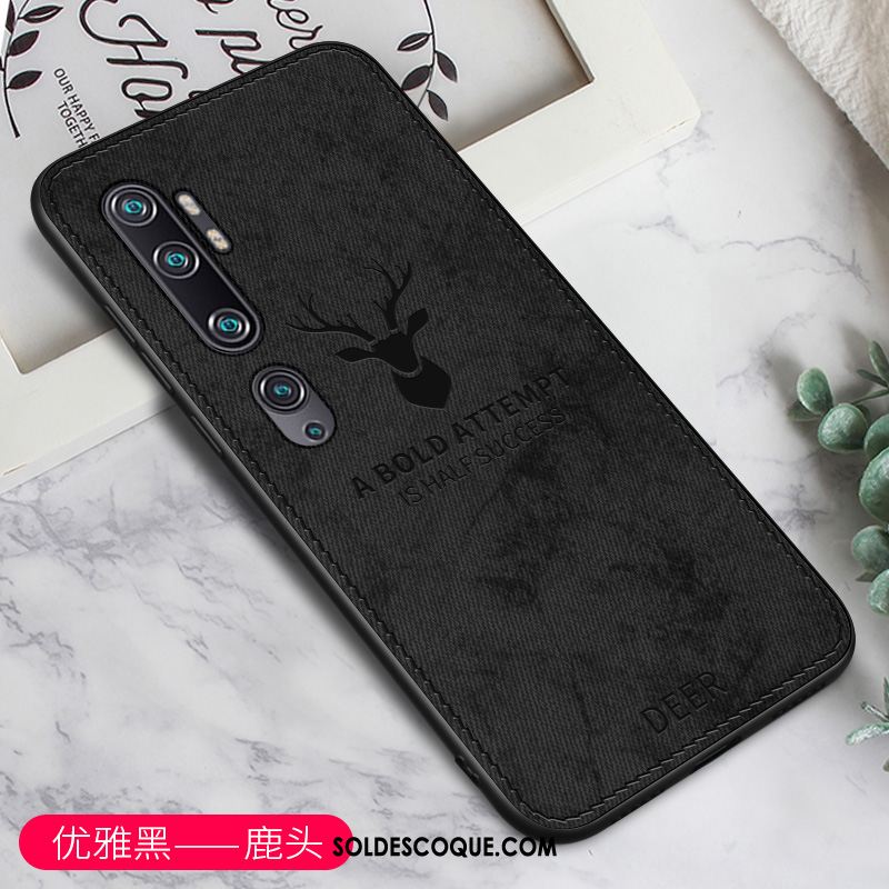 Coque Xiaomi Mi Note 10 Mode Personnalité Délavé En Daim Petit Téléphone Portable En Vente