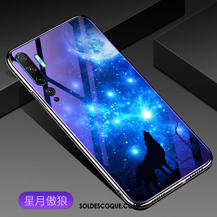 Coque Xiaomi Mi Note 10 Mode Personnalité Verre Téléphone Portable Tendance Pas Cher