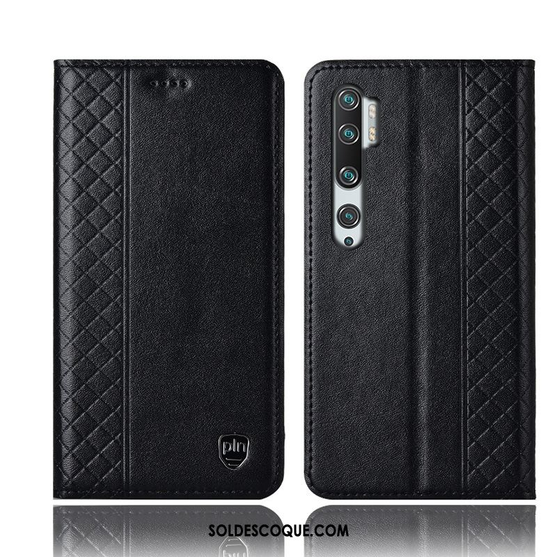 Coque Xiaomi Mi Note 10 Plaid Étui Tout Compris Jaune Téléphone Portable En Vente