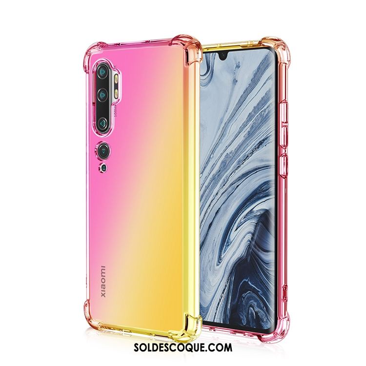 Coque Xiaomi Mi Note 10 Silicone Étui Arc En Ciel Ballon Rose Housse Soldes