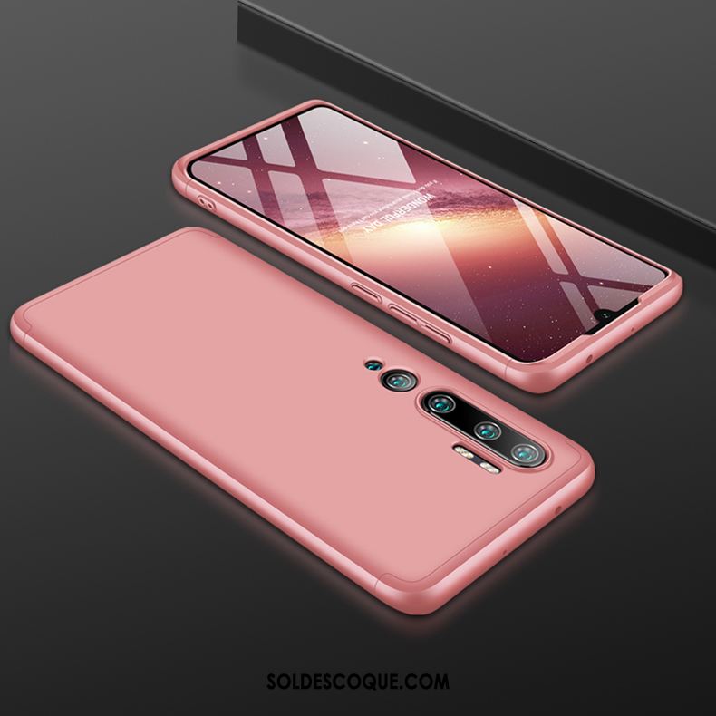 Coque Xiaomi Mi Note 10 Tendance Rouge Protection Incassable Or Rose Housse En Ligne