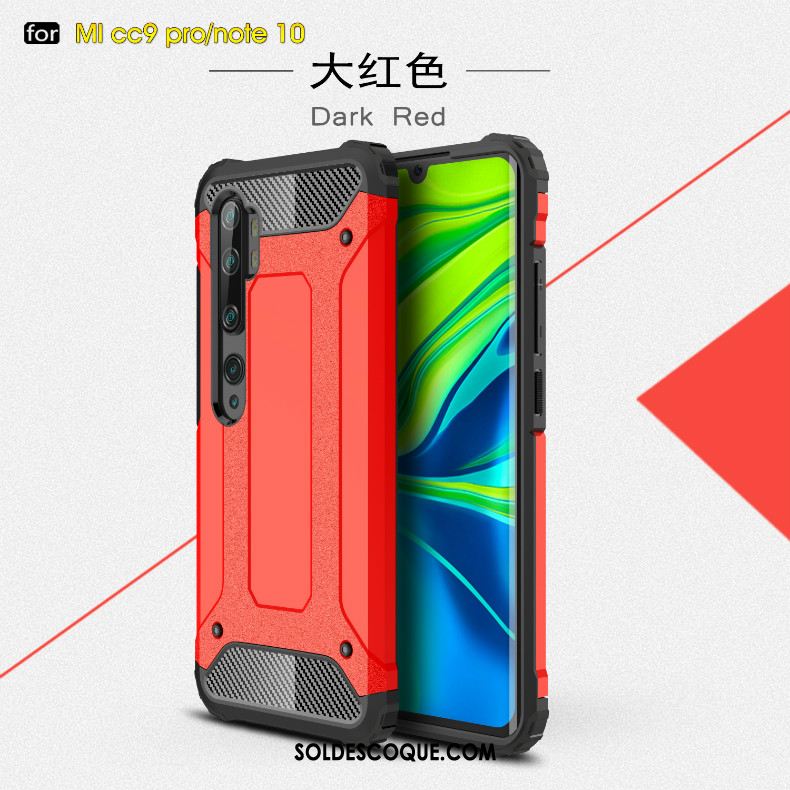 Coque Xiaomi Mi Note 10 Trois Défenses Épais Luxe Support Anneau Housse En Vente