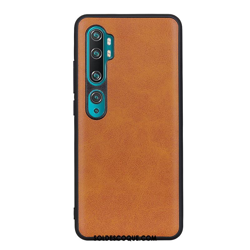 Coque Xiaomi Mi Note 10 Téléphone Portable Cuir Petit Tout Compris Difficile Pas Cher