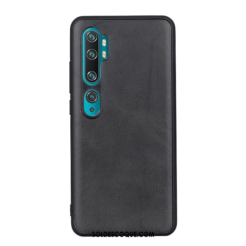 Coque Xiaomi Mi Note 10 Téléphone Portable Cuir Petit Tout Compris Difficile Pas Cher